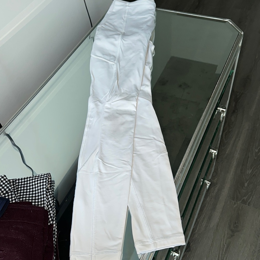 Lulu Lemon Swift Speed White Leggings Size 4